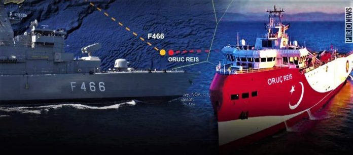 Ξεκίνησε σεισμικές έρευνες εντός της ελληνικής υφαλοκρηπίδας το Oruc Reis