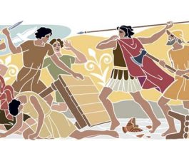 Υπομένοντας καρτερικά τις προσβολές και την χλεύη των μνηστήρων