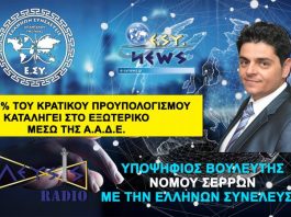 ΤΟ 93,5% ΤΟΥ ΚΡΑΤΙΚΟΥ ΠΡΟΥΠΟΛΟΓΙΣΜΟΥ ΦΕΥΓΕΙ ΣΤΟ ΕΞΩΤΕΡΙΚΟ ΜΕΣΩ ΤΗΣ ΑΑΔΕ