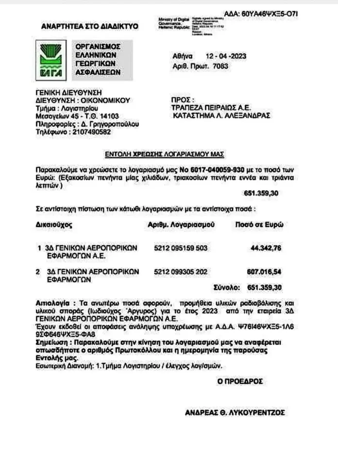 ΠΩΣ ΚΑΙ ΠΟΤΕ ΧΡΗΣΙΜΟΠΟΙΕΙΤΑΙ Ο ΙΩΔΙΟΥΧΟΣ ΑΡΓΥΡΟΣ ΑΠΟ ΤΗΝ 3Δ Α.Ε και τον ΕΛΓΑ;; ΛΕΤΕ ΝΑ ΕΧΟΥΜΕ ΒΑΡΥ ΧΕΙΜΩΝΑ;;