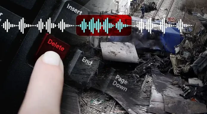 Εξαφάνιση στοιχείων για το έγκλημα των Τεμπών: Διαγράφηκαν 11 λεπτά συνομιλιών λέει η οικογένεια του μηχανοδηγού Εξαφάνιση στοιχείων για το έγκλημα των Τεμπών: Διαγράφηκαν 11 λεπτά συνομιλιών λέει η οικογένεια του μηχανοδηγού Η μονταζιέρα δούλεψε υπερωρίες