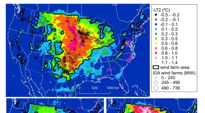 Μελέτη του Χάρβαρντ από το 2018 διαπίστωσε ότι οι ανεμογεννήτριες προκαλούν περισσότερη θέρμανση Μια μελέτη του Χάρβαρντ από το 2018 διαπίστωσε ότι οι ανεμογεννήτριες θα προκαλέσουν περισσότερη θέρμανση