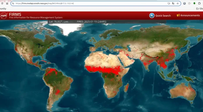Δέκα+ Θεμελιώδεις Ερωτήσεις Για Το Κλίμα Που Δεν Μπορούν Ή Δεν Πρόκειται Να Απαντήσουν Τα ΜΜΕ Και Οι Κινδυνολόγοι Για Το Κλίμα FIRMS Fire Information for Resource Management System Quick Search Announcements Feedback homehomeFIRMS https://firms.modaps.eosdis.nasa.gov/map/#d:24hrs;@17.2,-1.0,2.4z