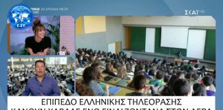 ΤΟ ΑΘΛΙΟ ΕΠΙΠΕΔΟ ΤΗΣ ΕΛΛΗΝΙΚΗΣ ΤΗΛΕΟΡΑΣΗΣ 7-11-2019