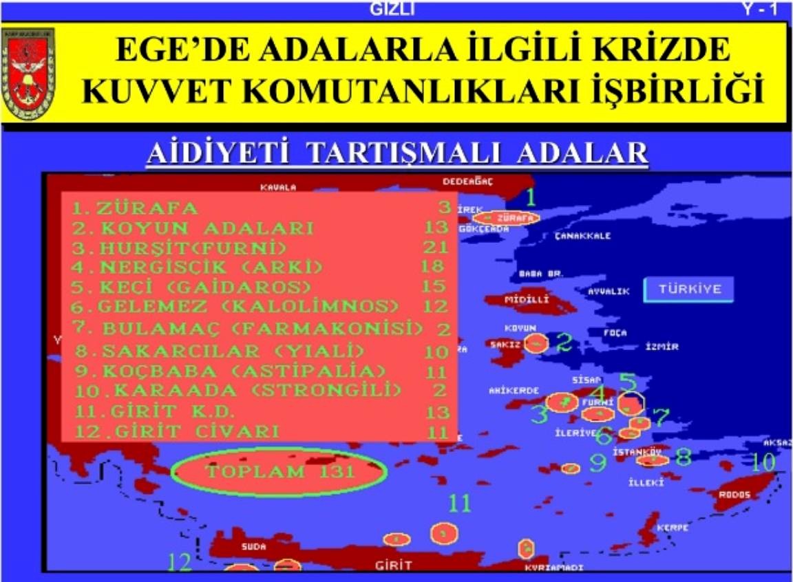 Τουρκικό σχέδιο εισβολής σε 131 νησιά, νησίδες και βραχώδεις σχηματισμούς του Αιγαίου