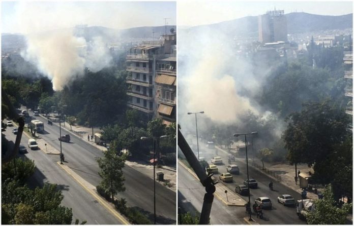 Καίγεται το Πεδίον του Άρεως, στην καρδιά της Αθήνας!