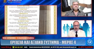 ΙΛΛΥΡΙΑ WEB TV | ΕΡΓΑΣΙΑ ΚΑΙ ΑΞΙΑΚΟ ΣΥΣΤΗΜΑ - ΜΕΡΟΣ 4 | ΗΛΙΑΣ ΚΑΡΑΚΟΖΙΔΗΣ