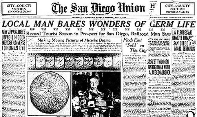 Στις 3 Νοεμβρίου 1929, η Ένωση του Σαν Ντιέγκο ανέφερε την πρόοδο του έργου του Δρ. Ράιφ σε ένα θετικό άρθρο με τίτλο Ο τοπικός άνδρας φέρνει τα θαύματα της ζωής των μικροβίων . 