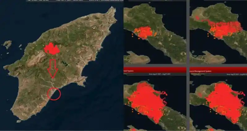 Άφησαν τη Ρόδο να καεί όπως η Εύβοια – Αντί να σβήσουν τη φωτιά εκκένωσαν και την άφησαν να σταματήσει στη θάλασσα